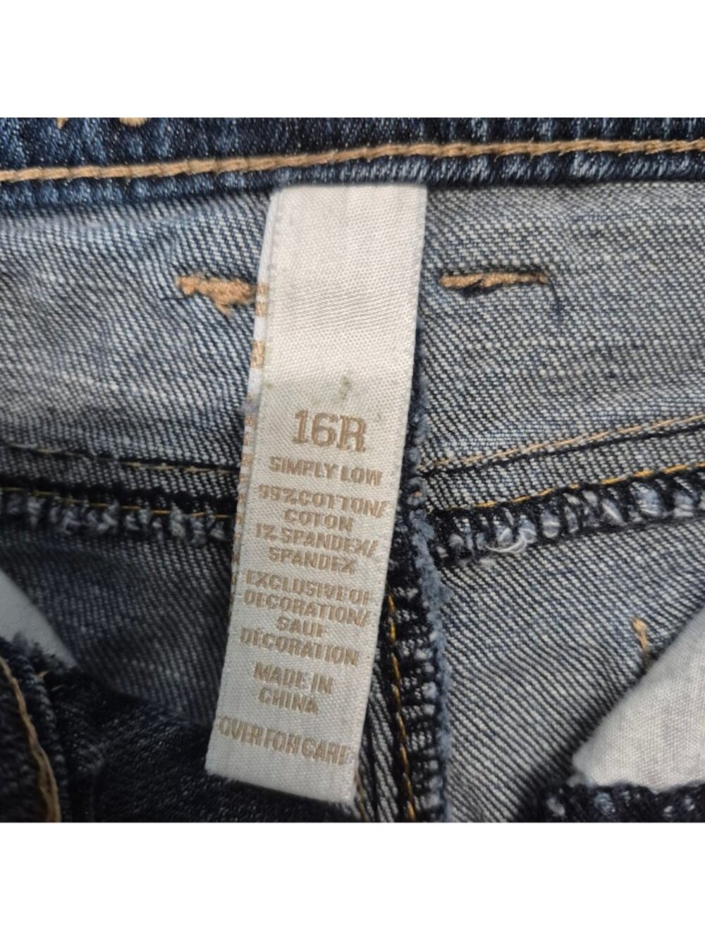 Girls Justice Jeans Denim Shorts Distressed Blue Size 16R Simply Low Stretch - Picture 6 of 7